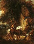 Thomas Gainsborough Wooded Landscape with Mounted Drover oil on canvas